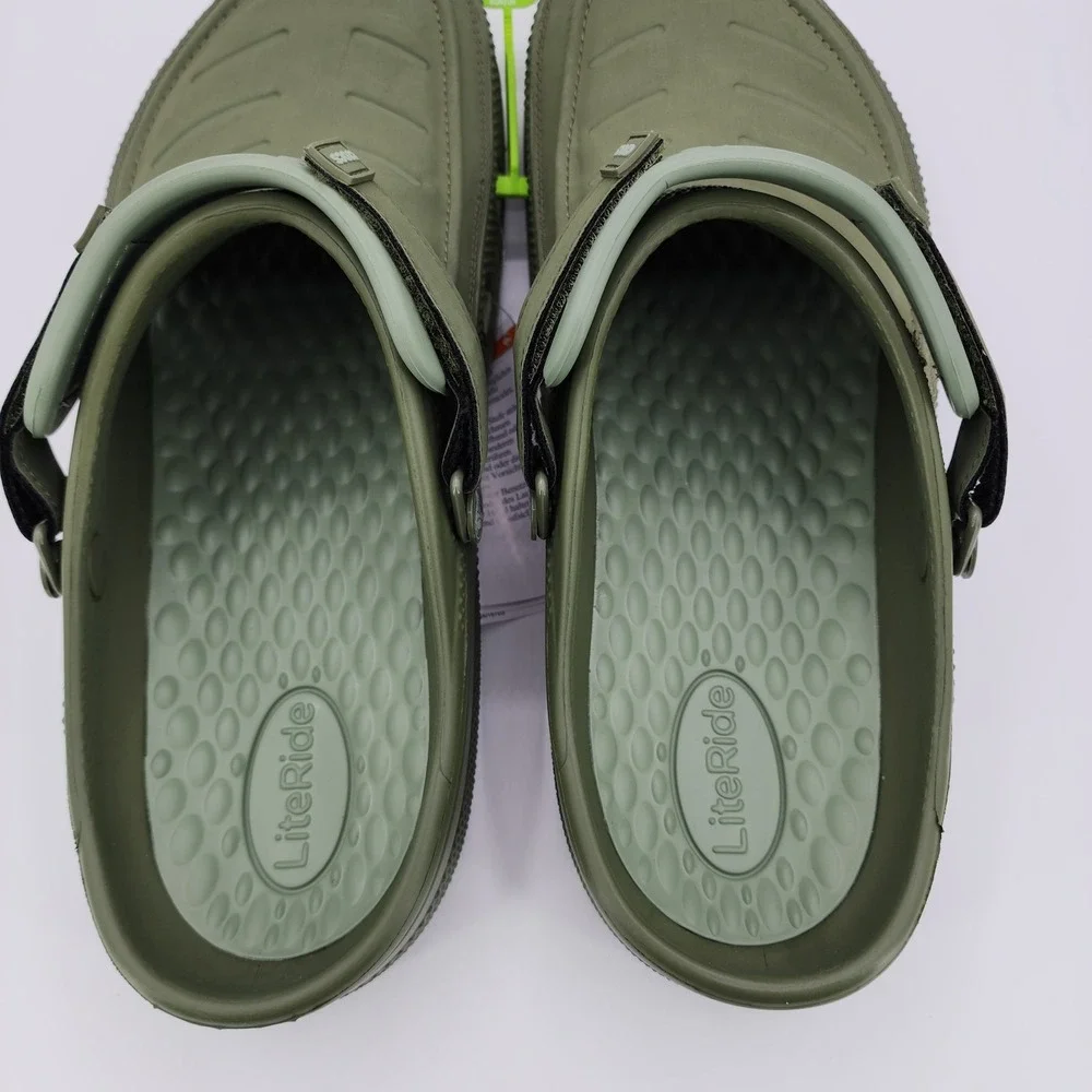Crocs Yukon Vista II Clogs Mens‎ 13 LiteRide Adjustable Strap Army Green NEW